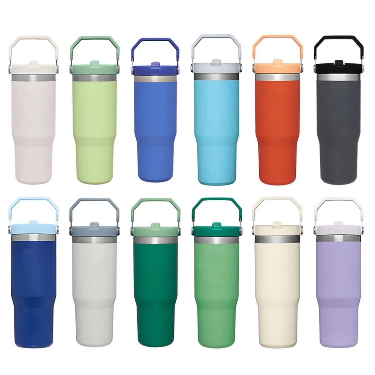 Protable Stainless Steel Insulated Tumbler with Straw 2