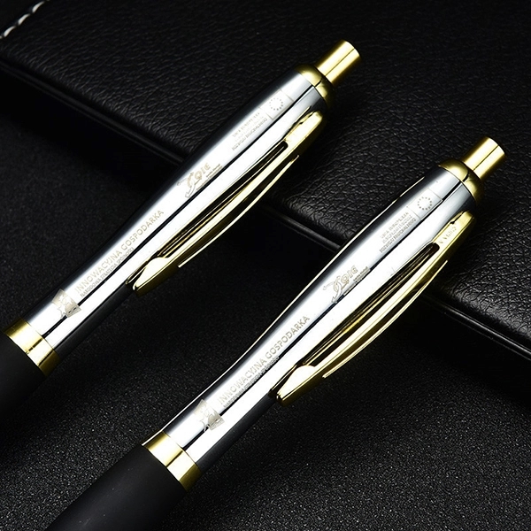 Santorini metal pen with silver barrel 2