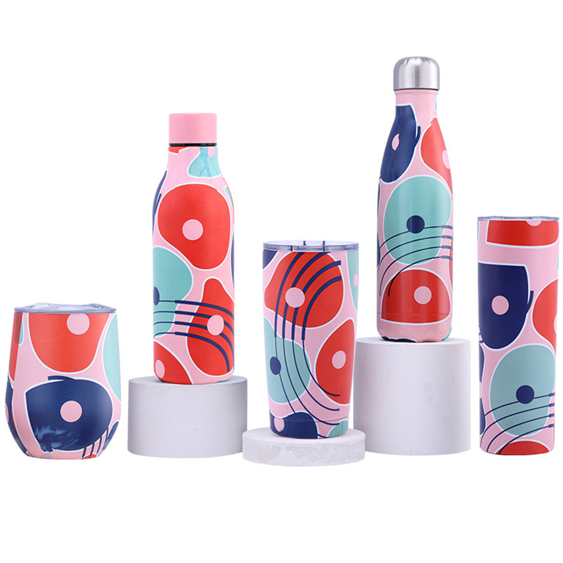 Flower Printed 18 Oz Stainless Steel Bottle 4