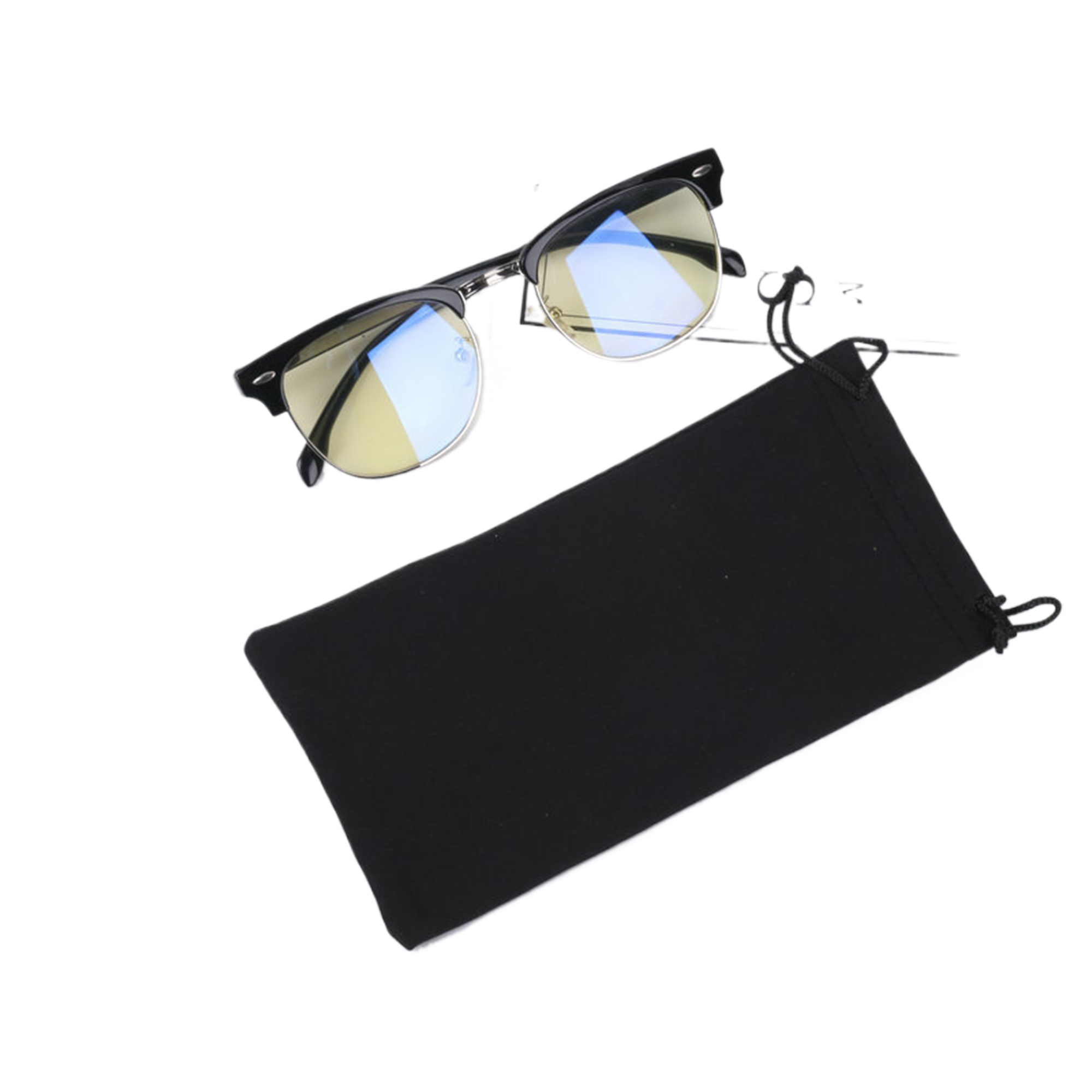 MOQ100 Thick Microfiber Drawstring Eyewear Pouches 1