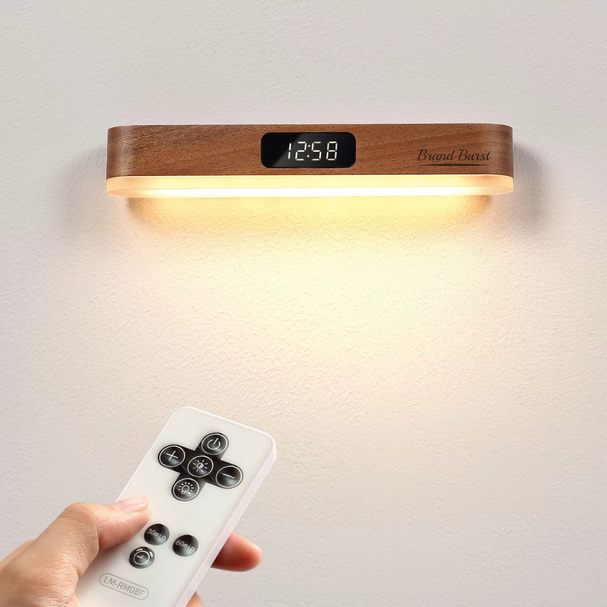 Magnetic Wall Night Light With Clock