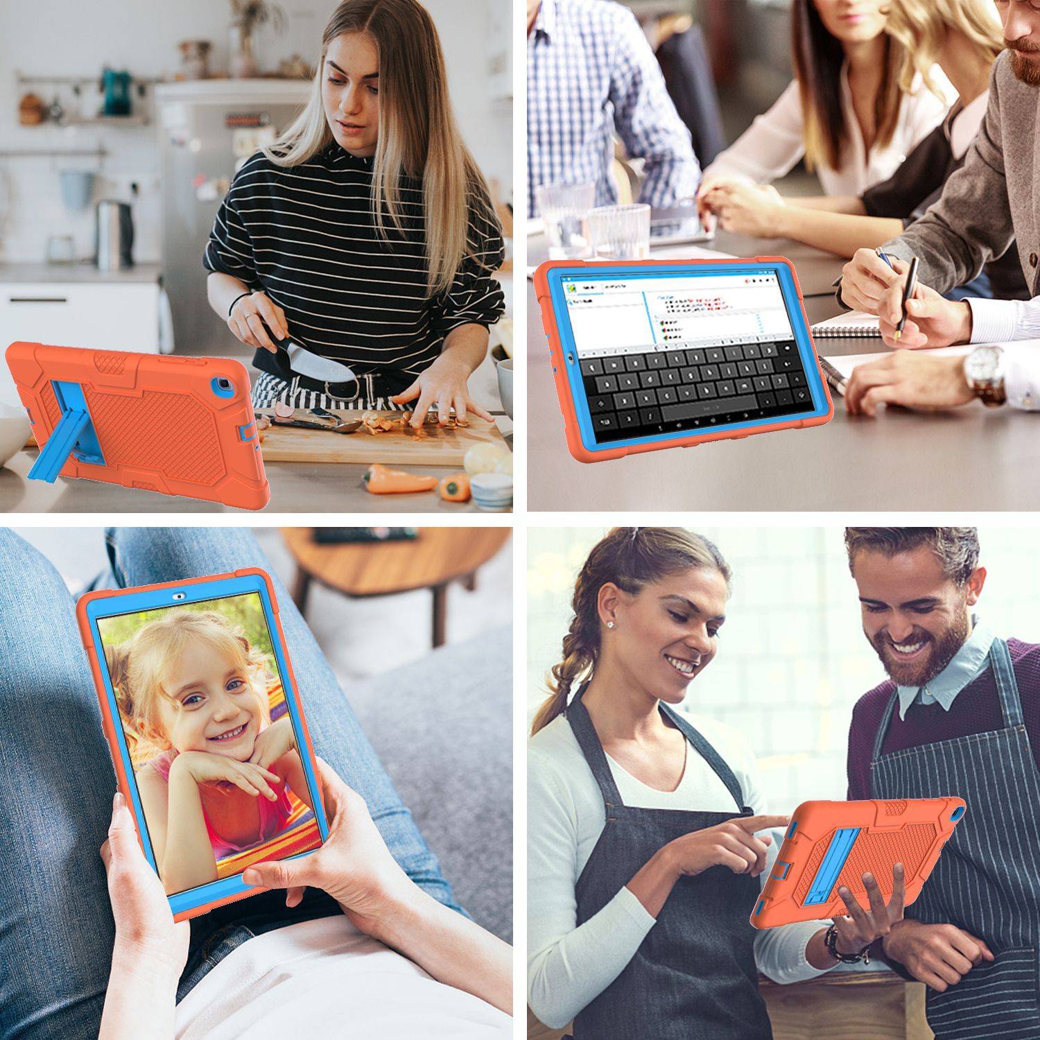 Silicone PC three-in-one shockproof iPad case 5