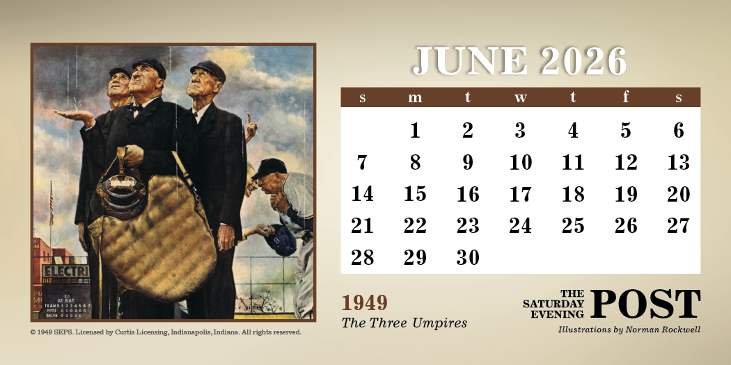 Triumph® Calendars The Saturday Evening Post Illustrations by Norman Rockwell Desk Calendar 1