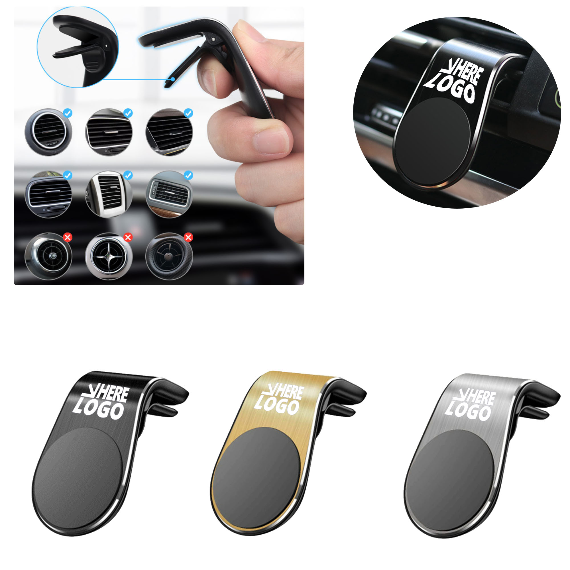 MOQ1000 Car-Mounted Outlet For Phone Holder 1
