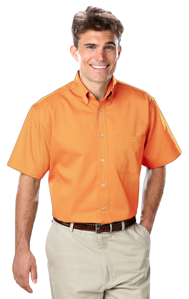 Men's S/S 100% Cotton Twill Shirt 35