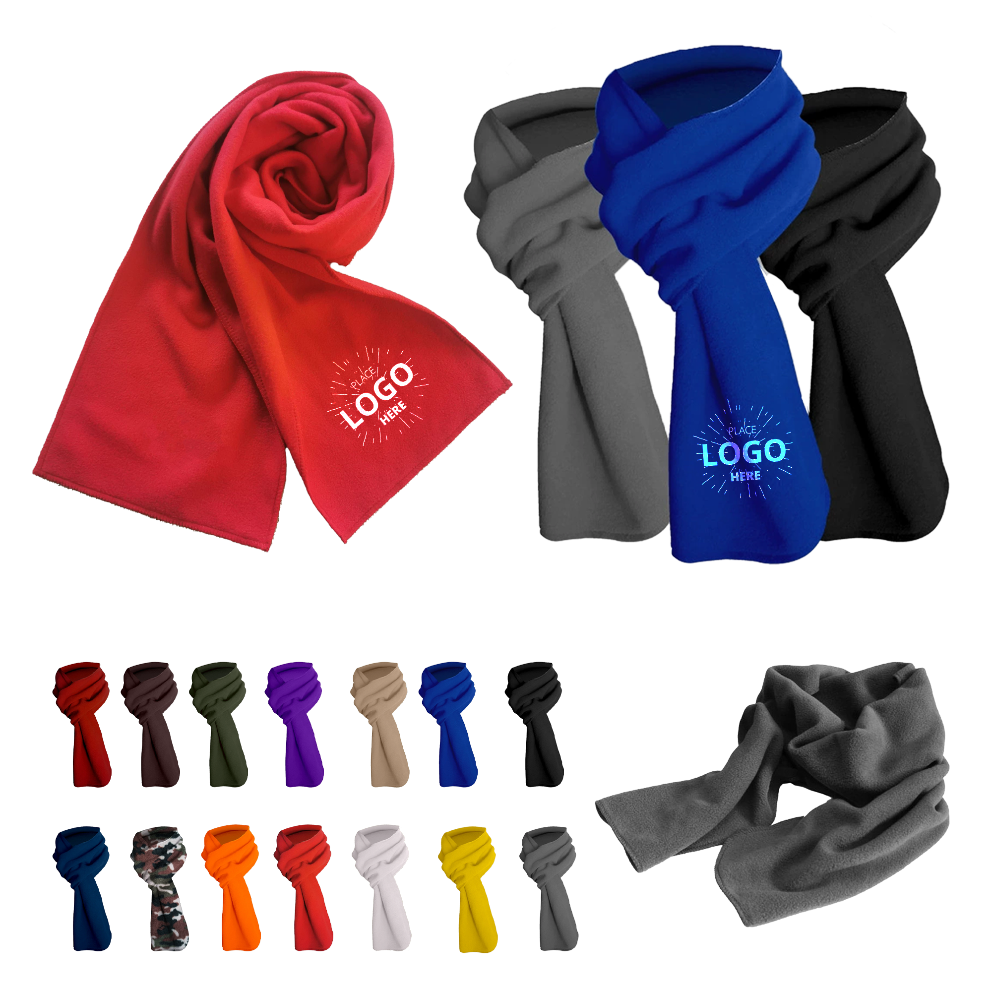 Outdoor Windproof Warm Fleece Scarf 9