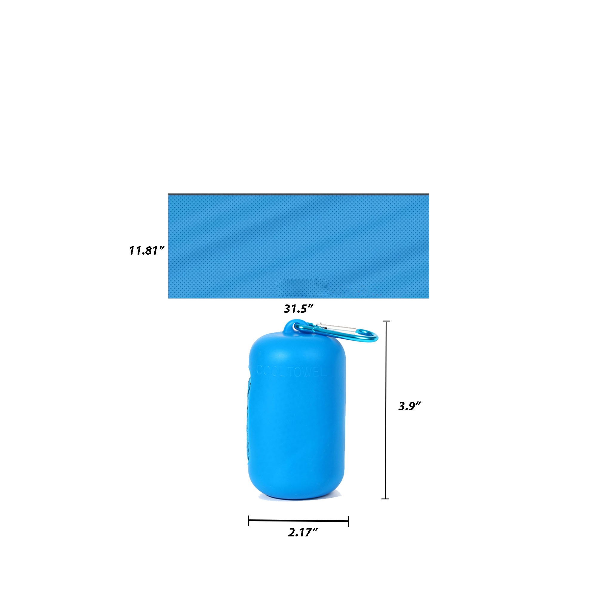 Quick Dry Polyester Towel With Carabiner Clip 4