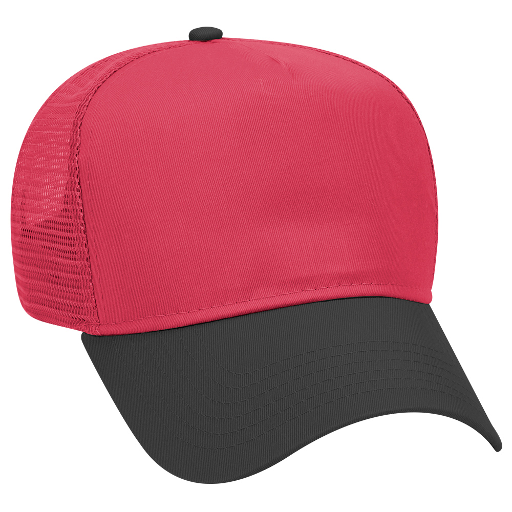 OTTO CAP® 5 Panel Mid Profile Mesh Back Trucker Hat 32