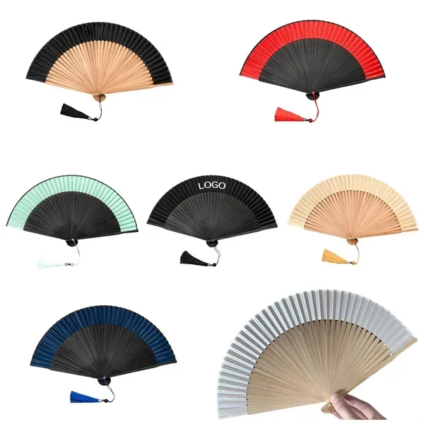 Bamboo Silk Folding Hand Fan 3