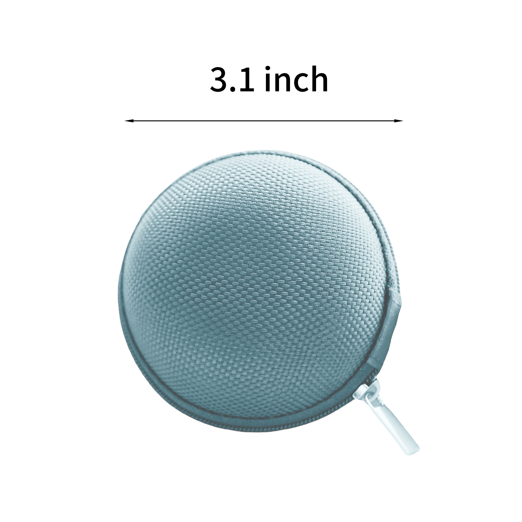 EVA Round Zipper Earphone Case With Mesh Pocket 5