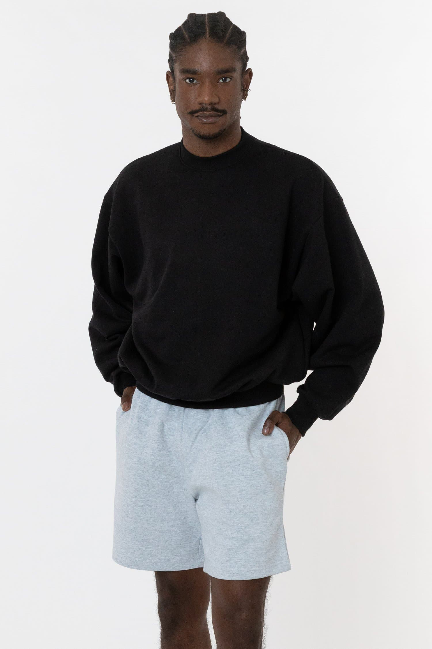 10 OZ MID-WEIGHT POLY COTTON FLEECE WIDE CREW 14