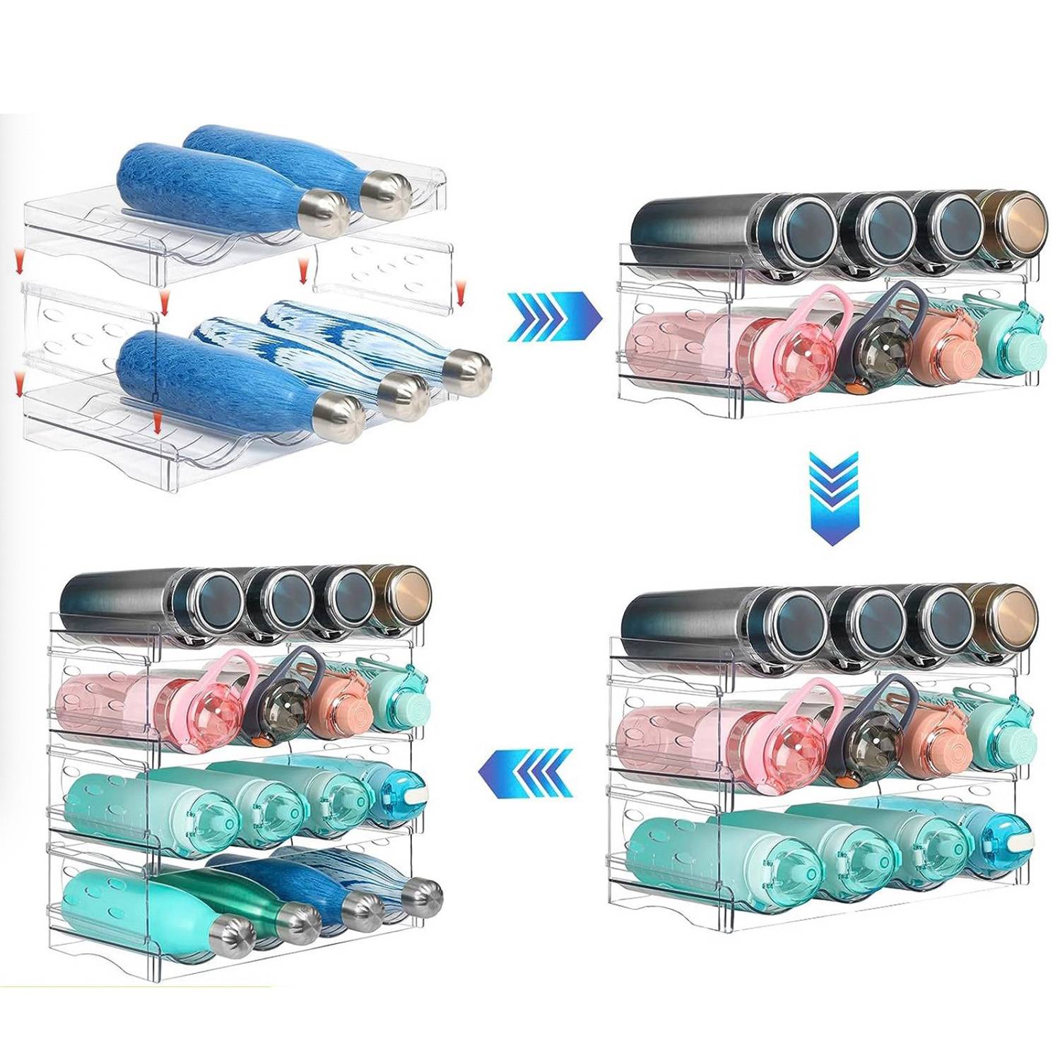 Stackable Water Bottle Organizer Holder 1