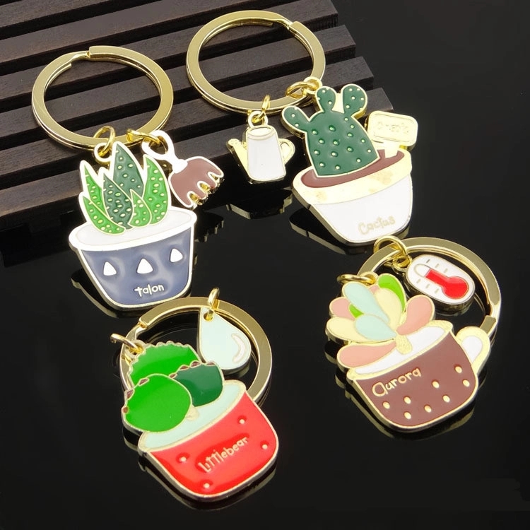 Succulent plant keychain 1