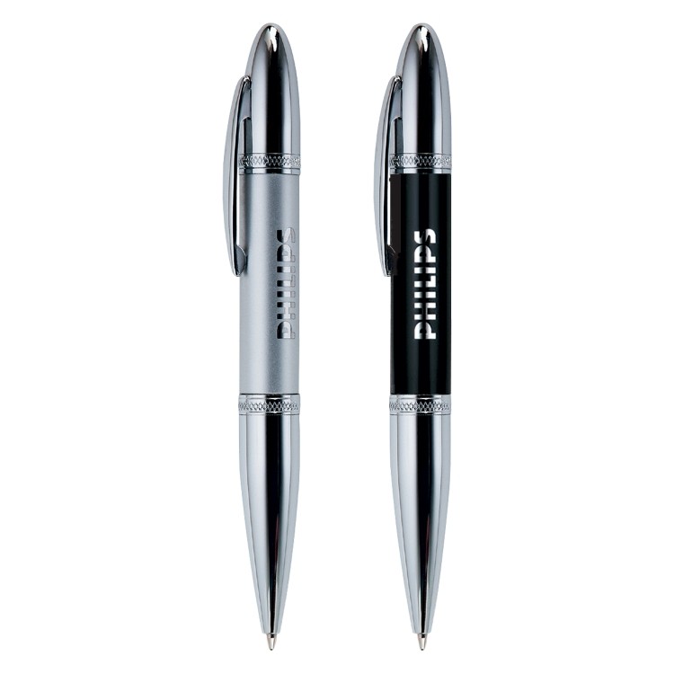Peak Chrome Accented Ballpoint Pen