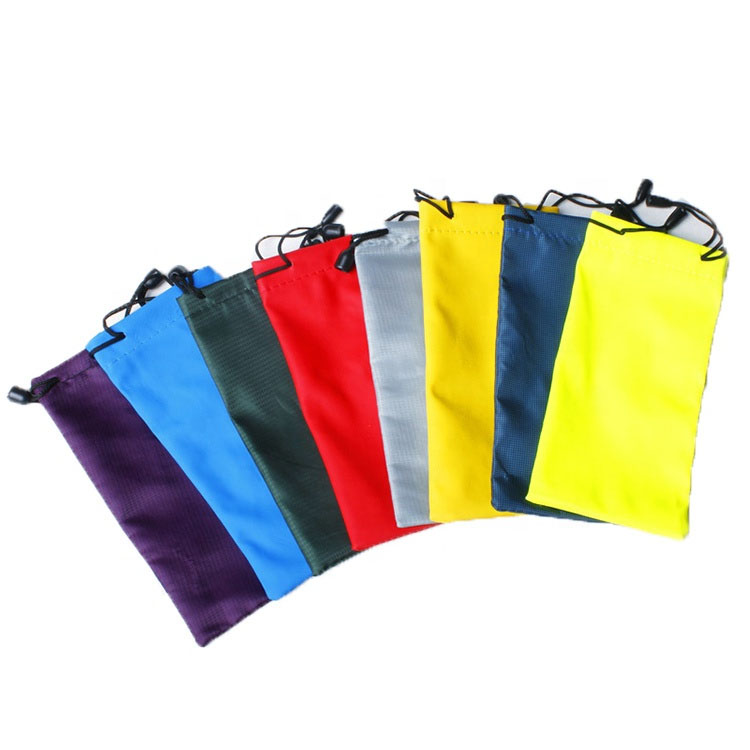 Microfiber sunglass drawstring pouch with locking toggle 4