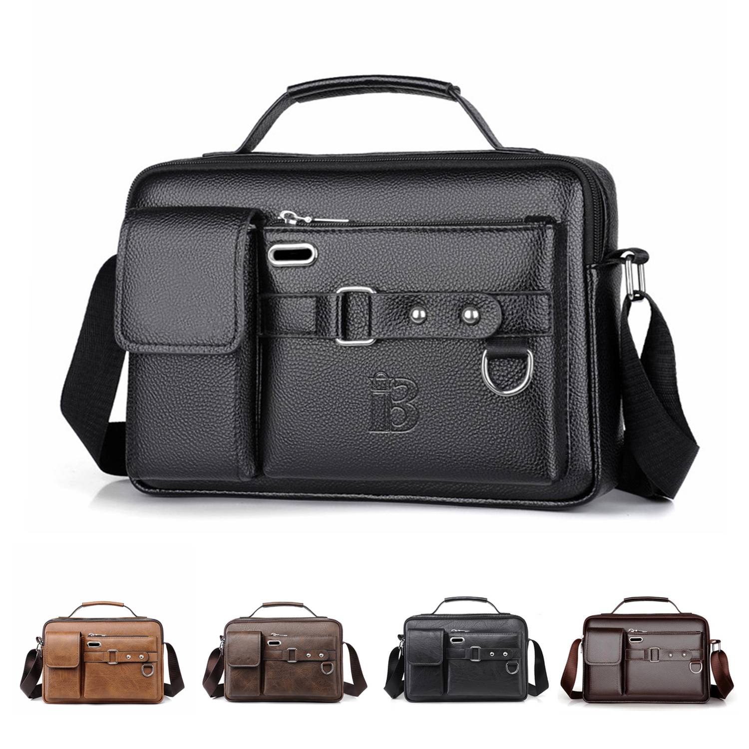 Retro Multi-pocket Shoulder Bag For Men And Women 10