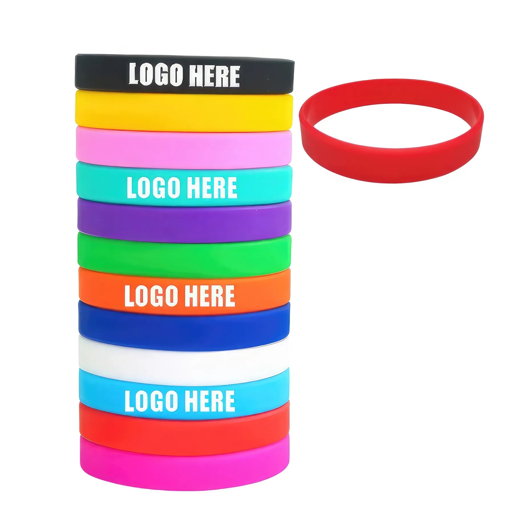 Customized Multi-color Silicone Bracelet 8