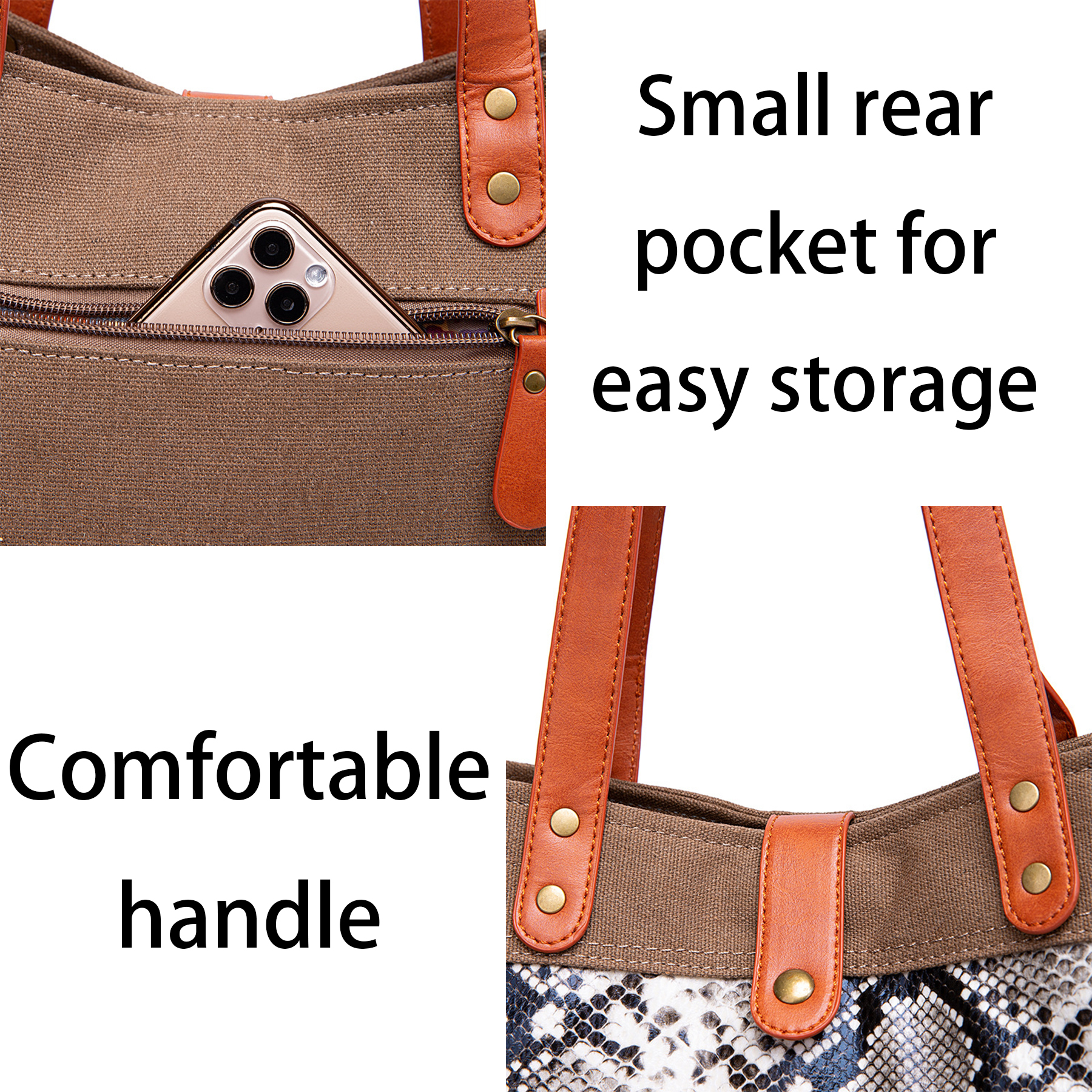 Canvas Cotton and linen hand-to-shoulder computer bag 7