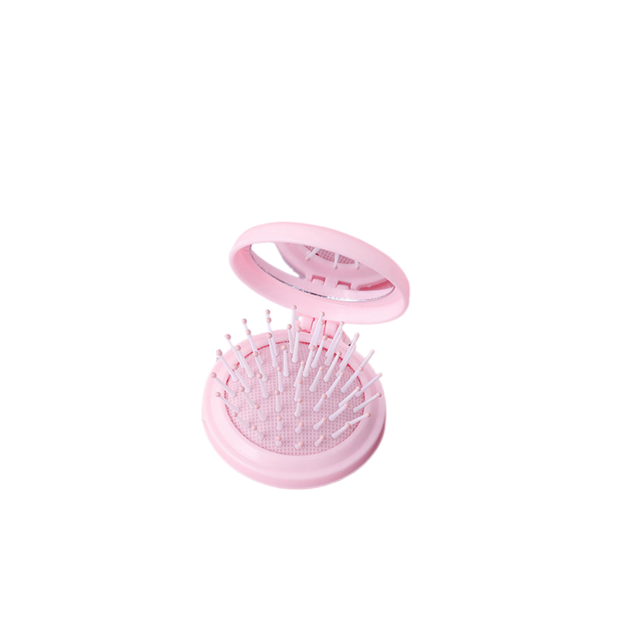 MOQ100 Compact Folding Hair Comb with Built-in Mirror 8
