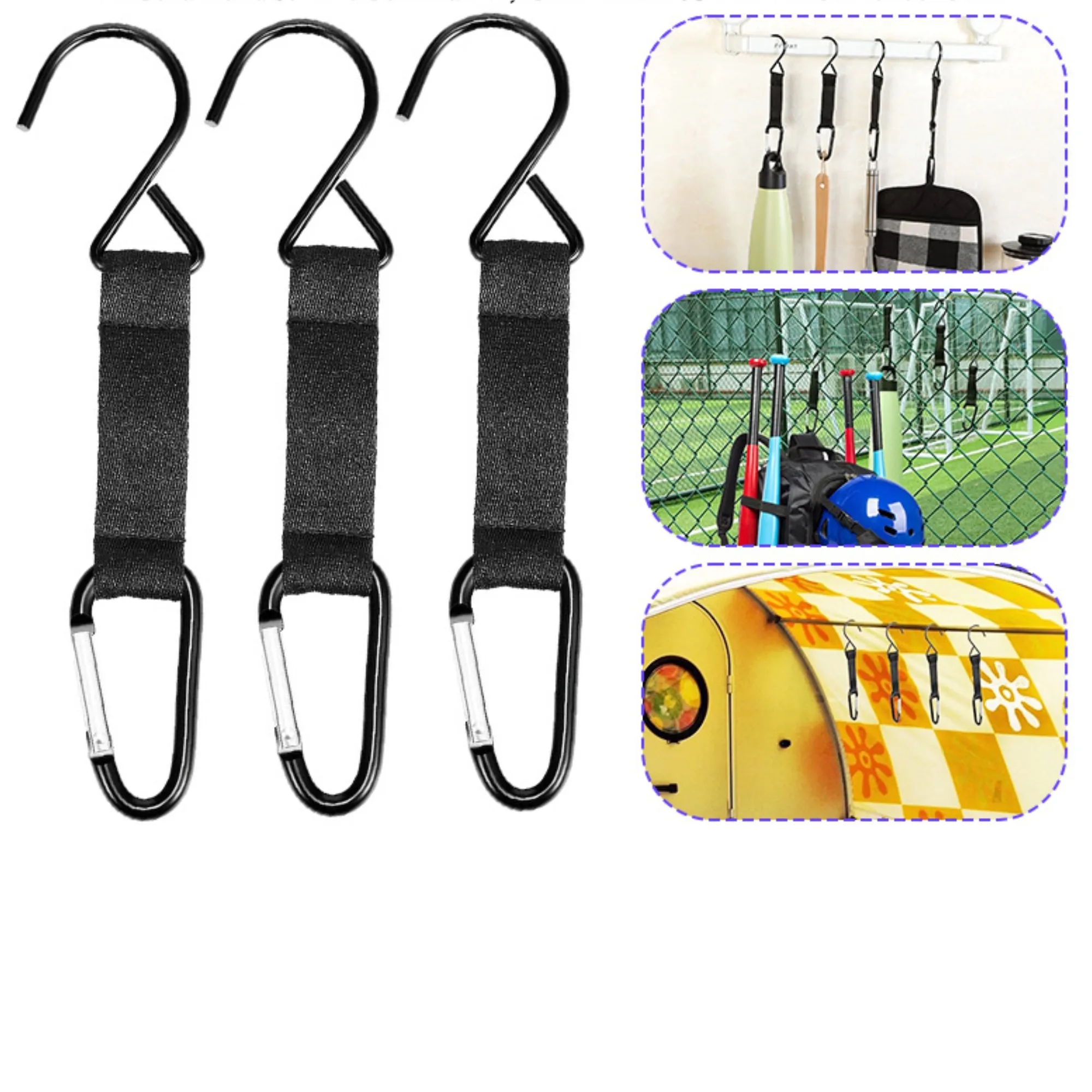 Carabiners With Strap Cimbing Hook For Outdoor Camping 3