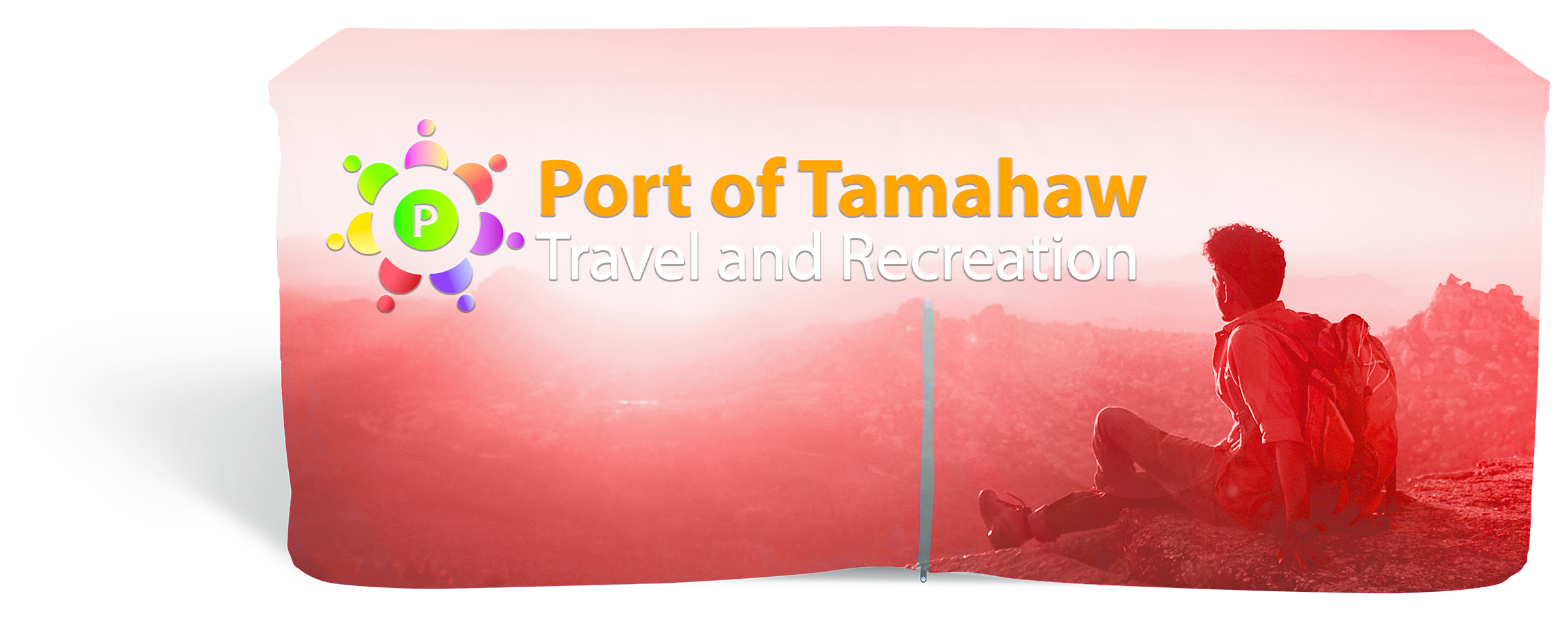 6' Overall, Zippered back Dye Sublimation FittedTable Cover 2