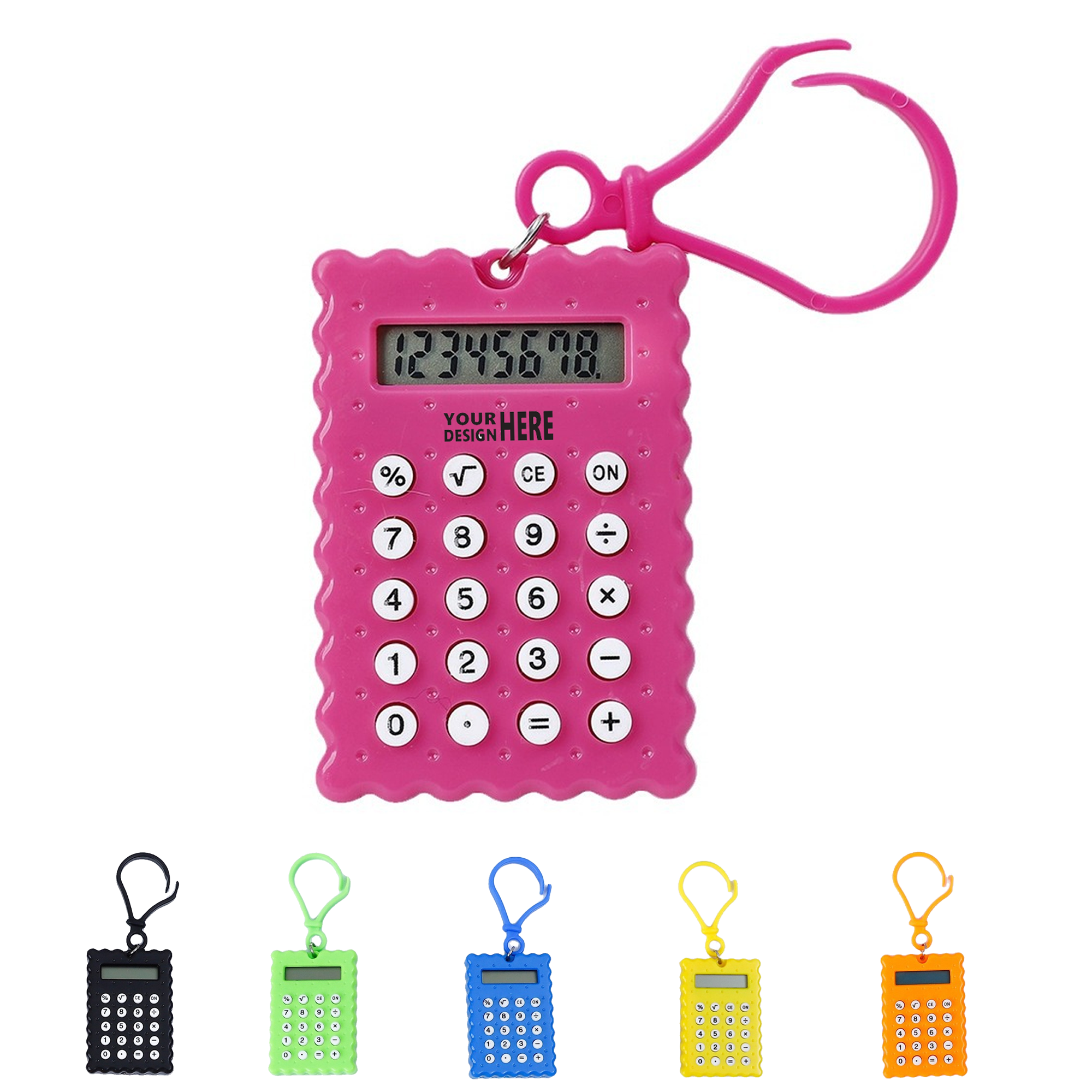 Portable Mini Calculator Keychain Pendant 2
