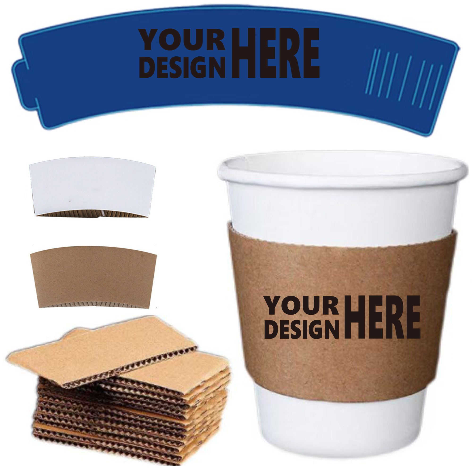 Disposable Coffee Cup Insulating Sleeves 2