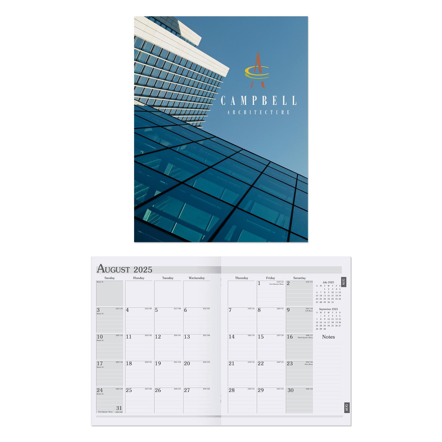 8 1/4" x 10 3/4" Full Color Academic Monthly Planner 2