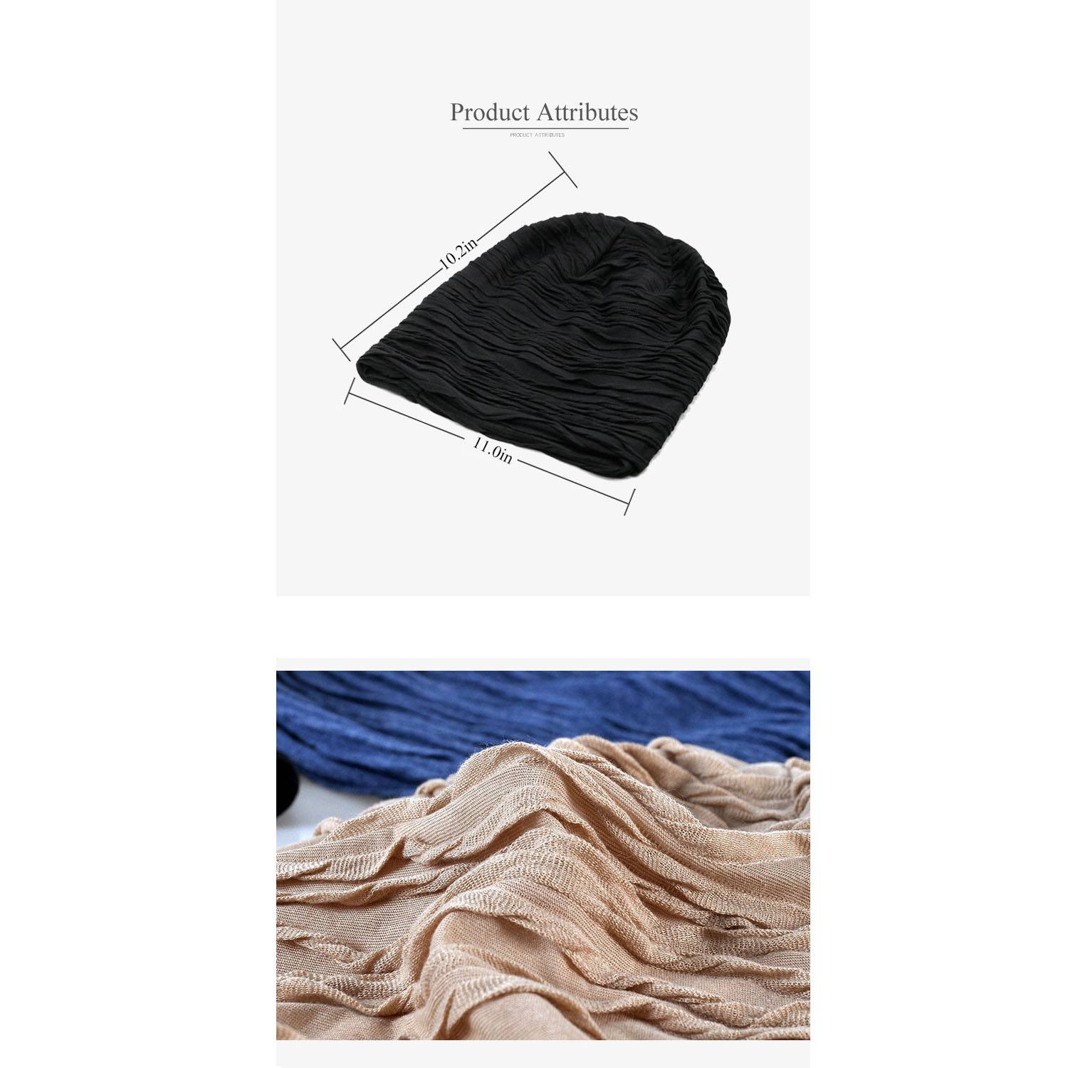 Silky Satin Lined Bonnet Sleep Cap 2