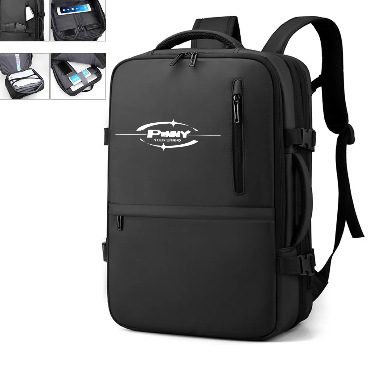 Expandable Business Travel Laptop Backpack Carry-on Bag 4