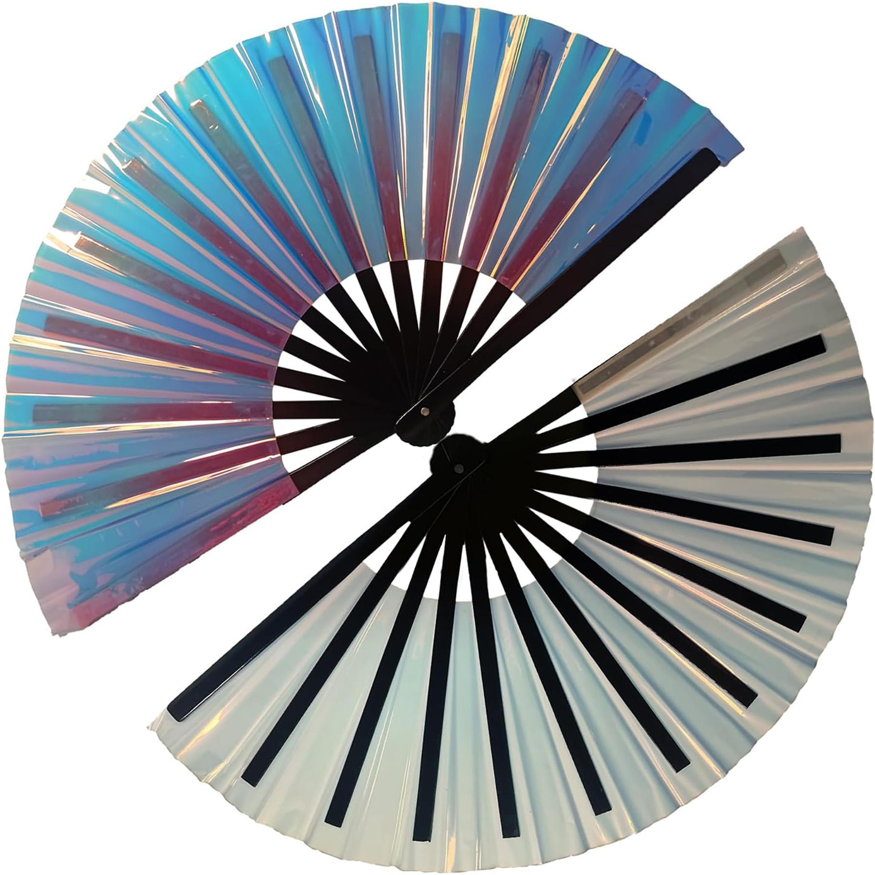 Large Folding Hand Rave Fan 7