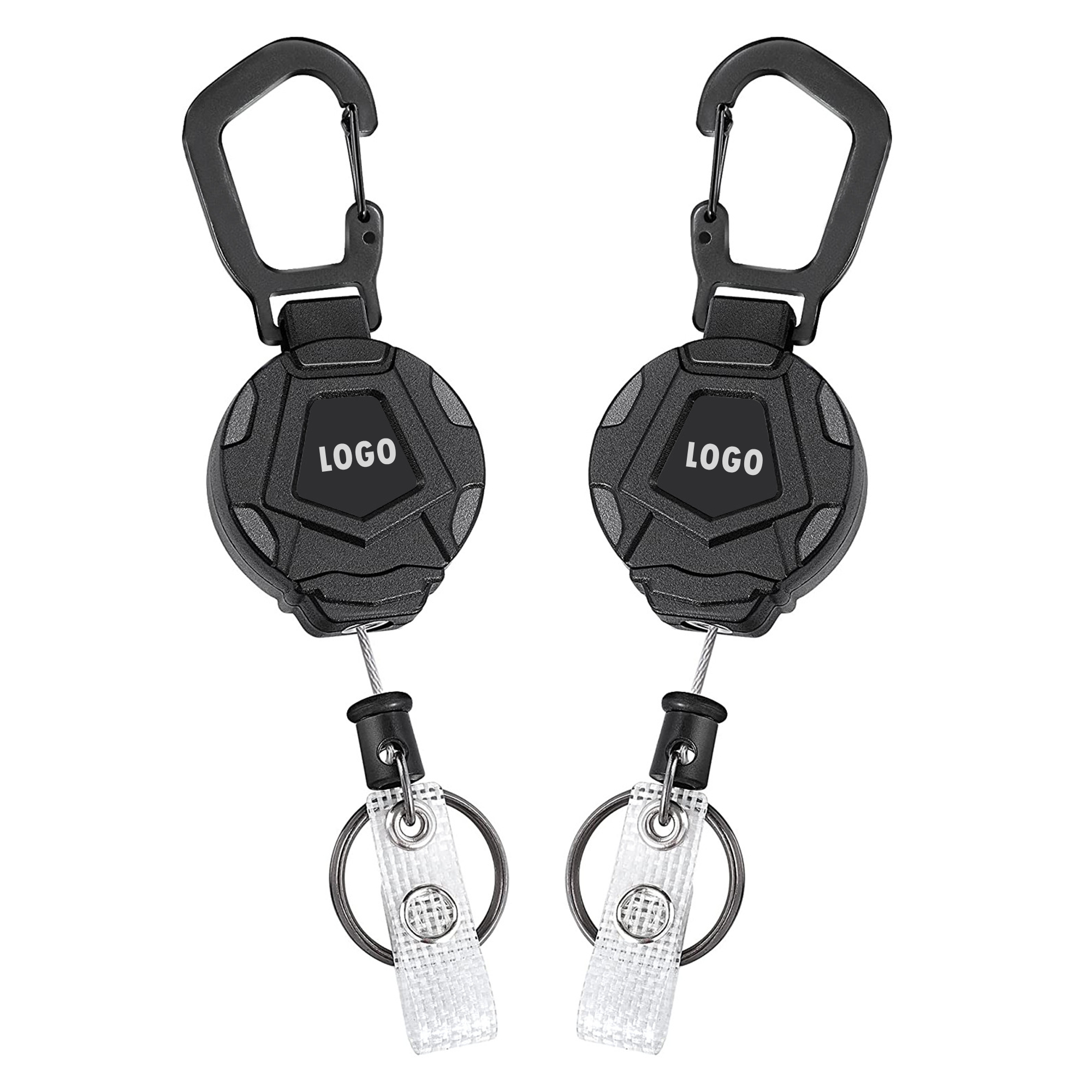 Retractable Badge Reel With Key Ring