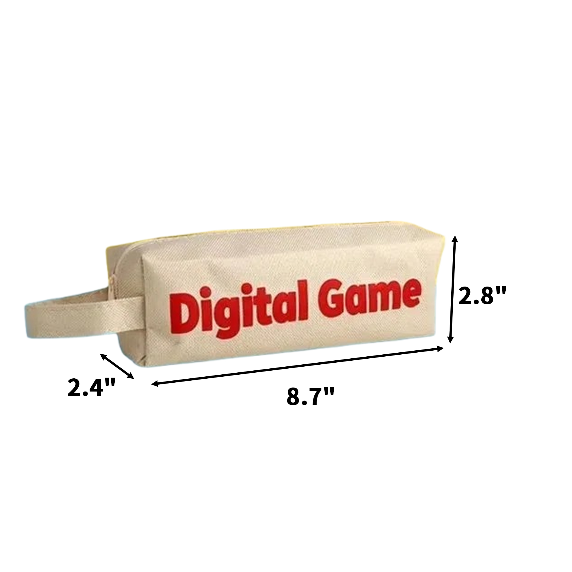 Tile Rummy Set With Racks And Storage Bag 8.7" x 2.4" x 2.8" 3