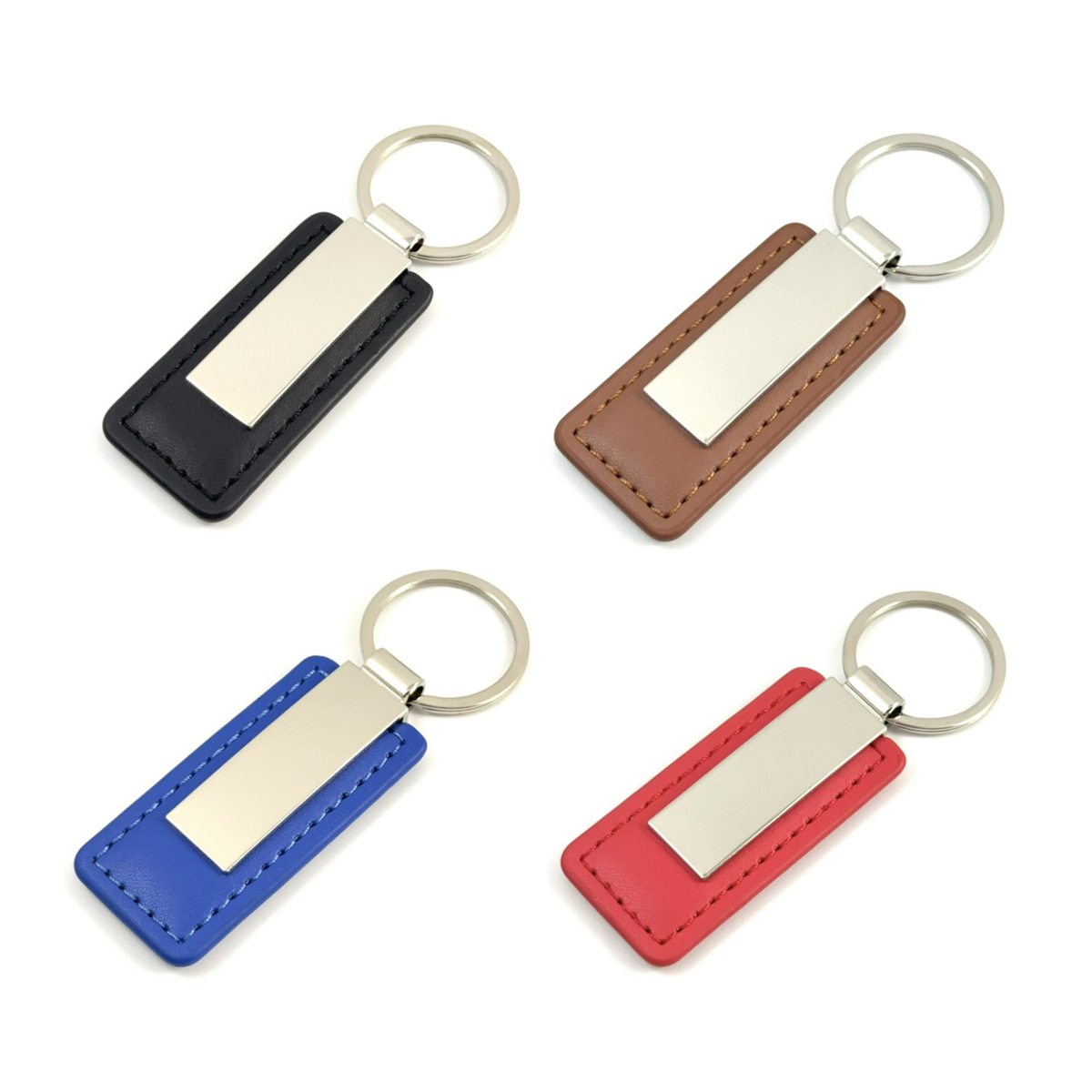 PU Leather and Metal Keychain with Custom Logo Engraving 3