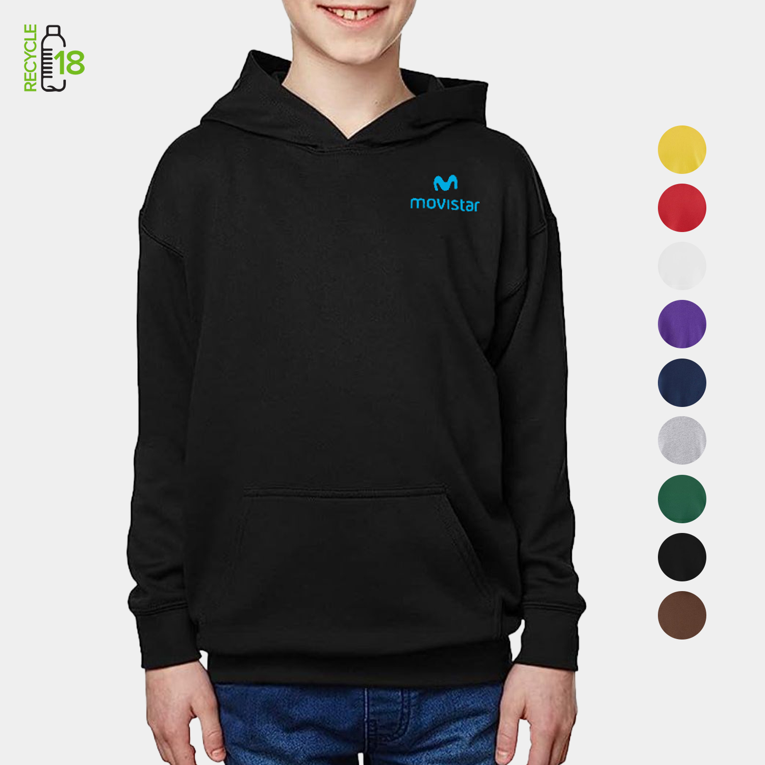 REPREVE® - Youth Recycled Pullover Hooded Sweatshirt w/ Wrinkle Free 1