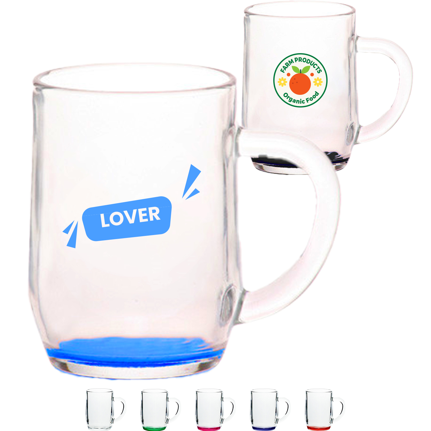 10 oz. Libbey Glass Mugs 1