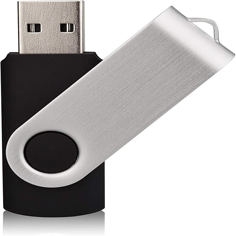 Plastic USB Flash Drive W/ Metal Swivel Cover (512MB) 9