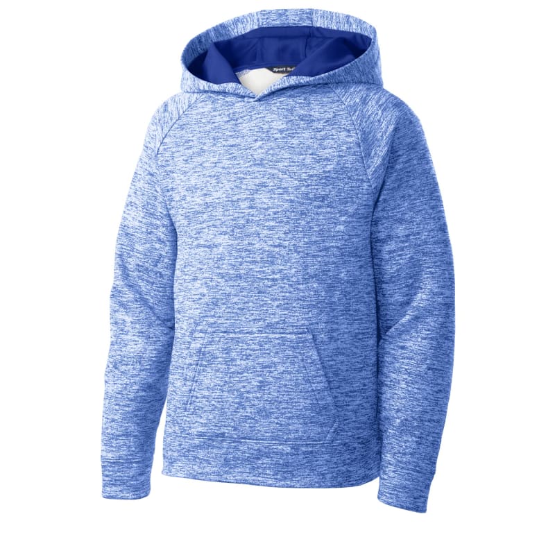 Sport-Tek Youth PosiCharge Electric Heather Fleece Hooded Pullover. 12