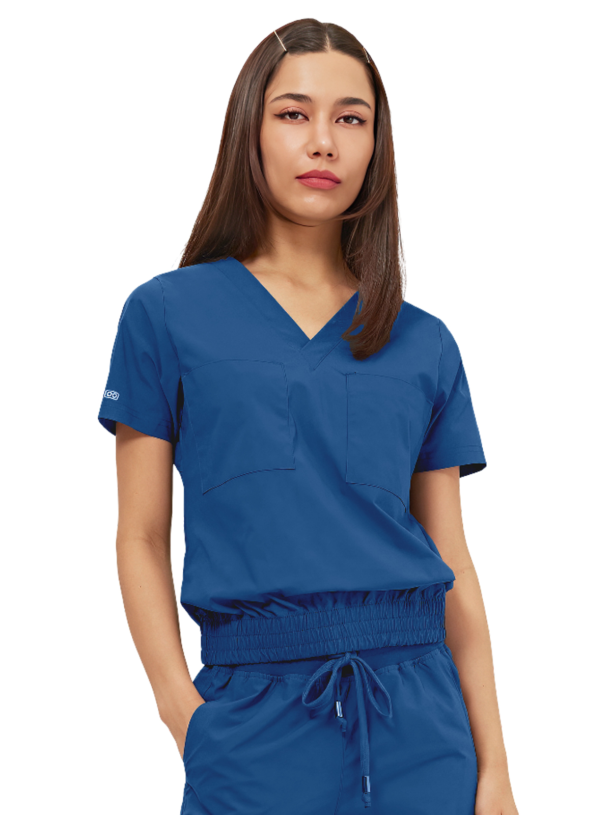 Parkley Quantum - Women's Two-Pocket LUNA Tuck Band V-Neck Top 9