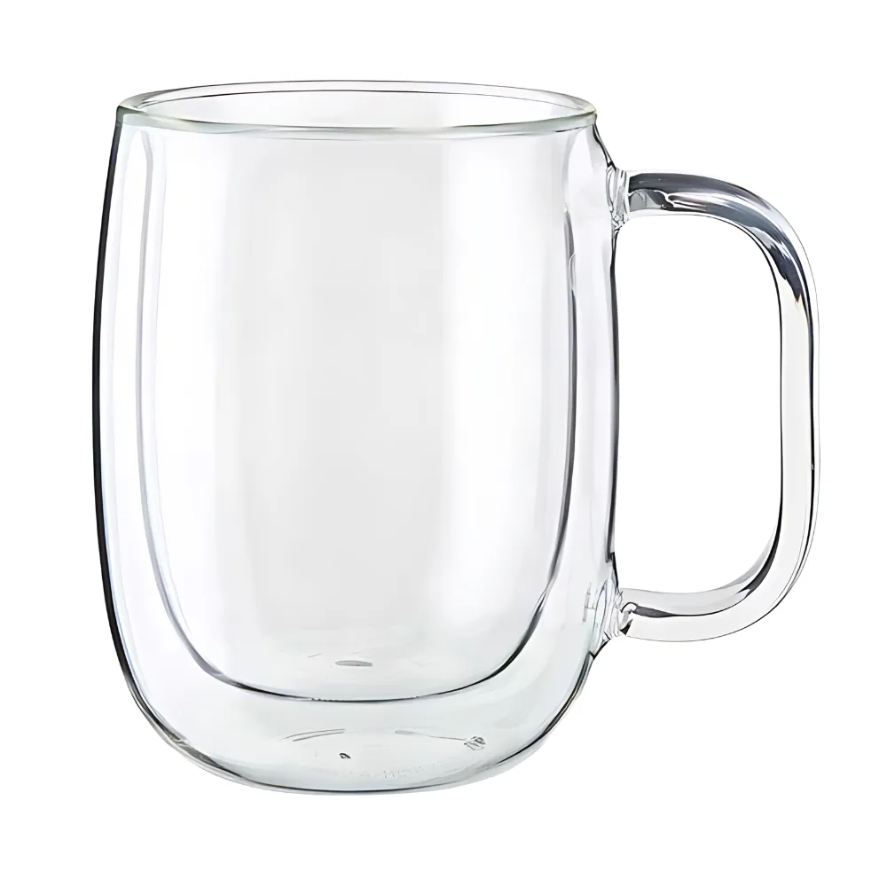 12oz. Glass Double Wall Coffee Mug 6