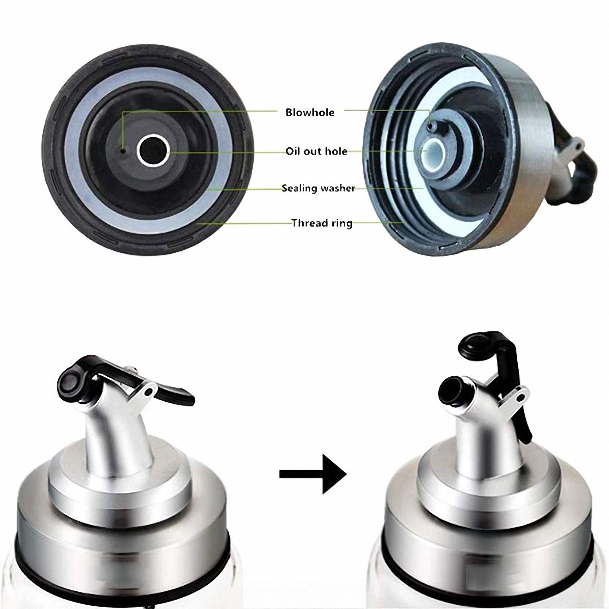 500mL Glass Oil and Vinegar Bottles 3