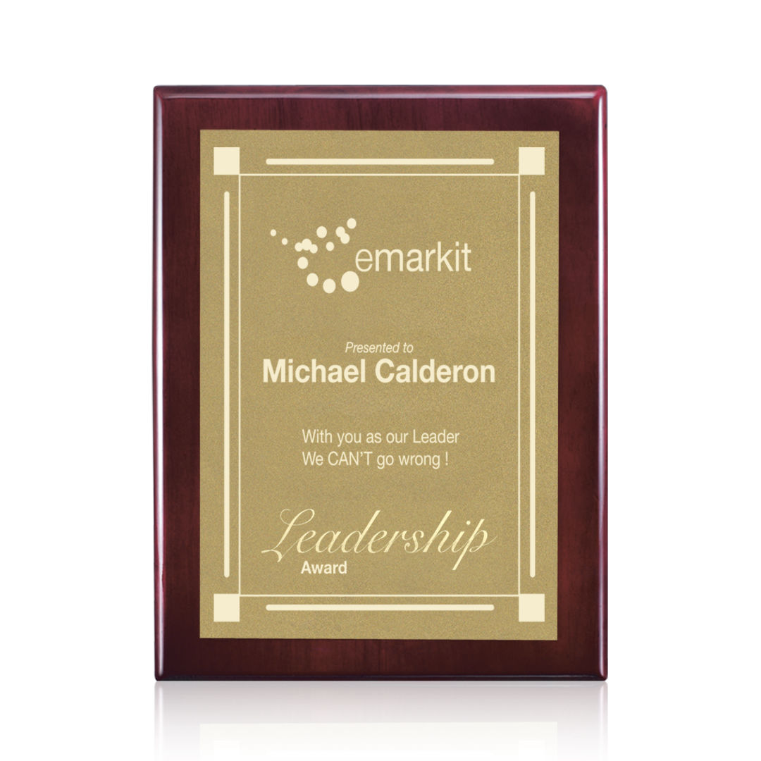 Oakleigh/Warden Plaque - Rosewood Finish 5