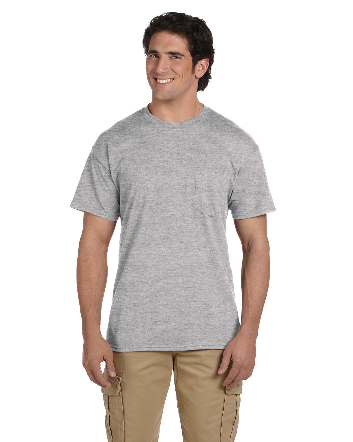 Color Medium Weight Poly-Cotton Pocket Tee 5