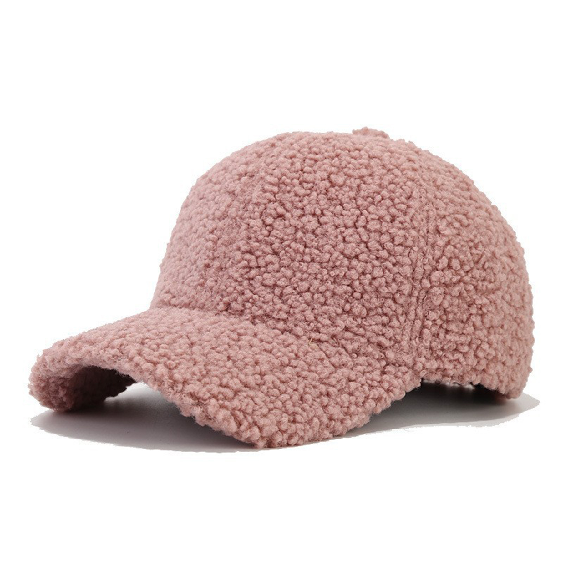 Women Winter Lamb Wool Baseball Cap 14