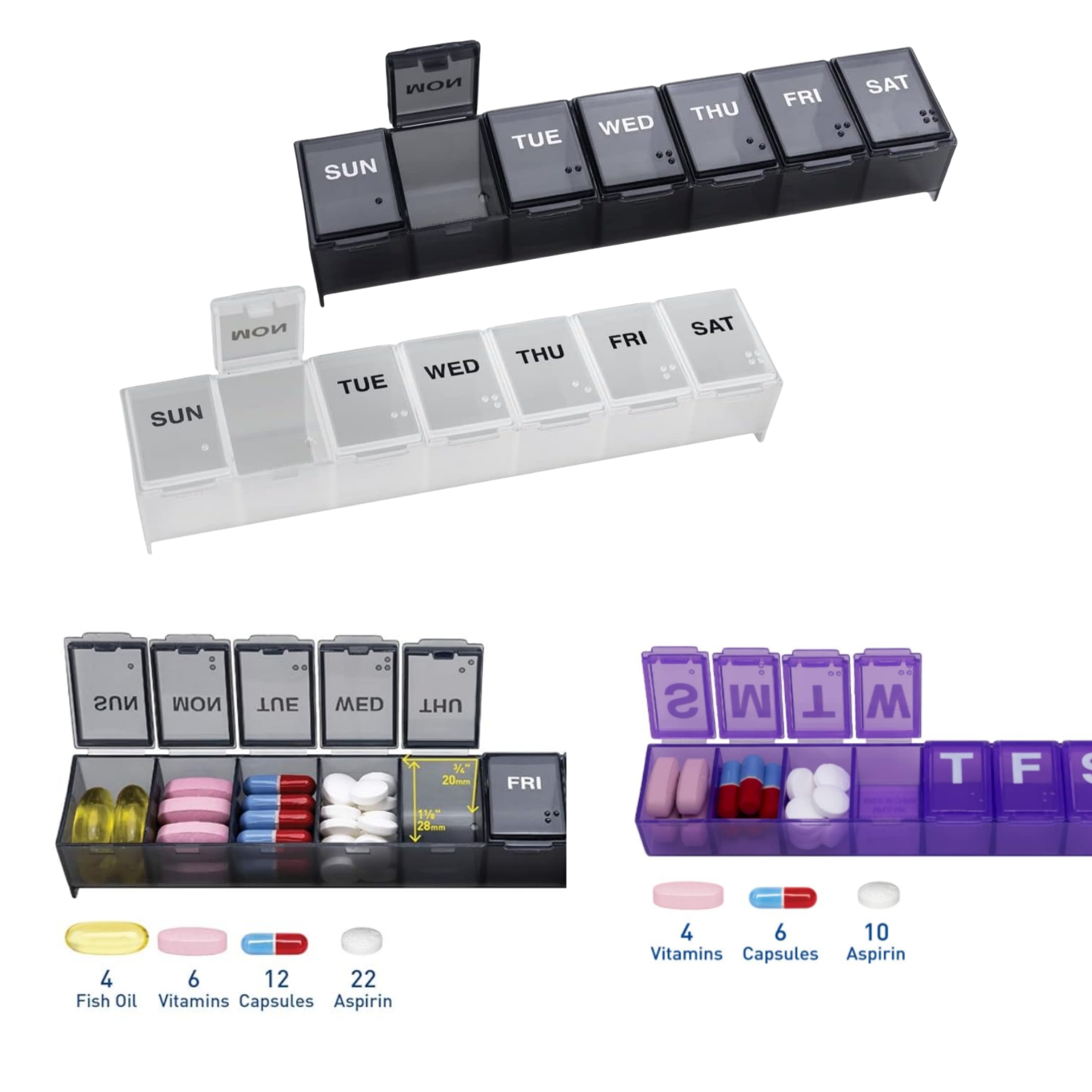 Weekly (7-Day) Pill Organizer 3