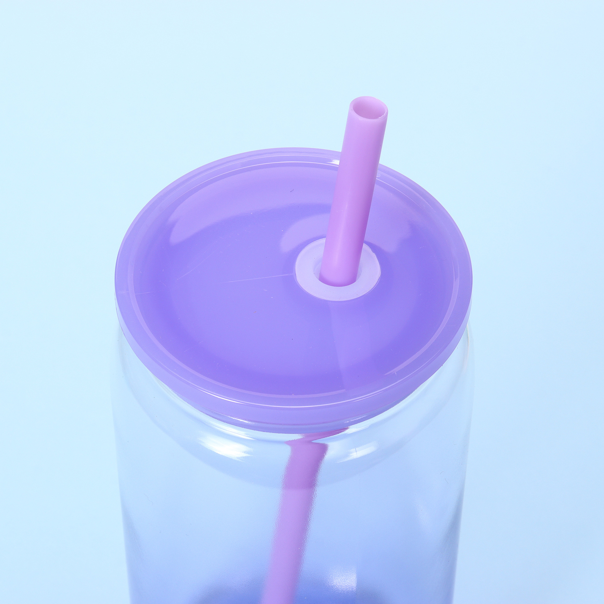 16 oz Plastic Tumbler with Straw and Lid 7