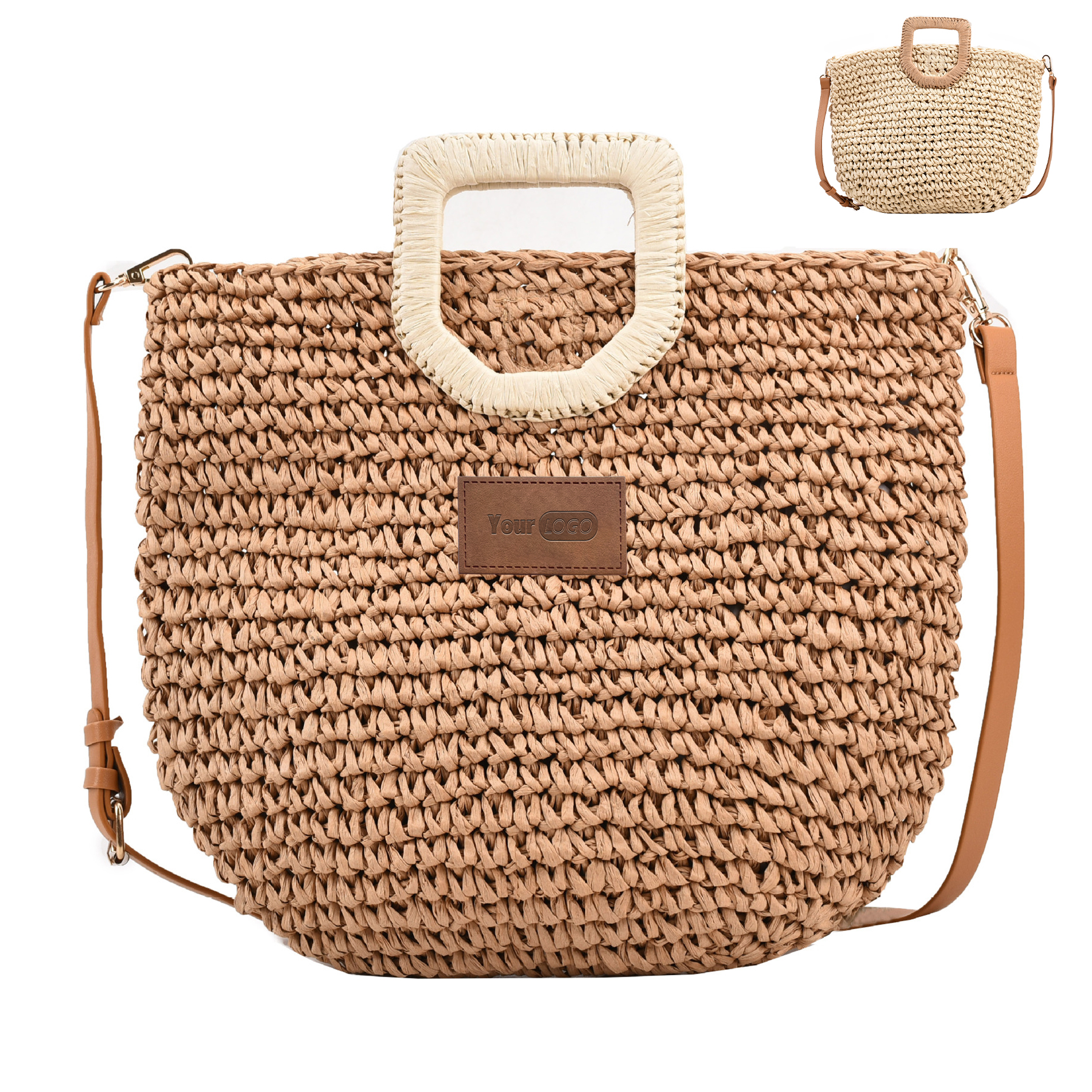 Jute Sleek minimalist woven cross-body bag 1