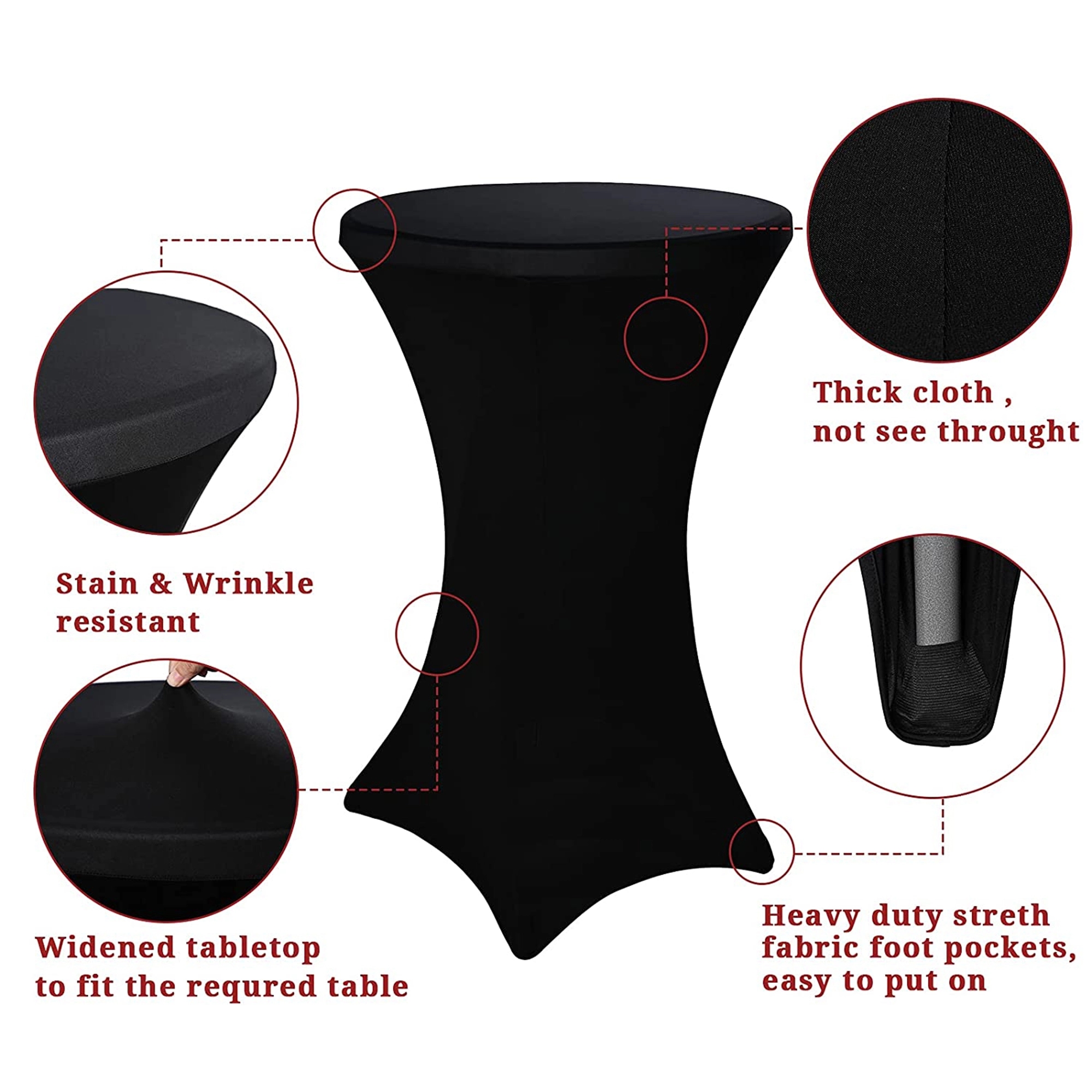 32in Custom Full Color Round Table Cover 4