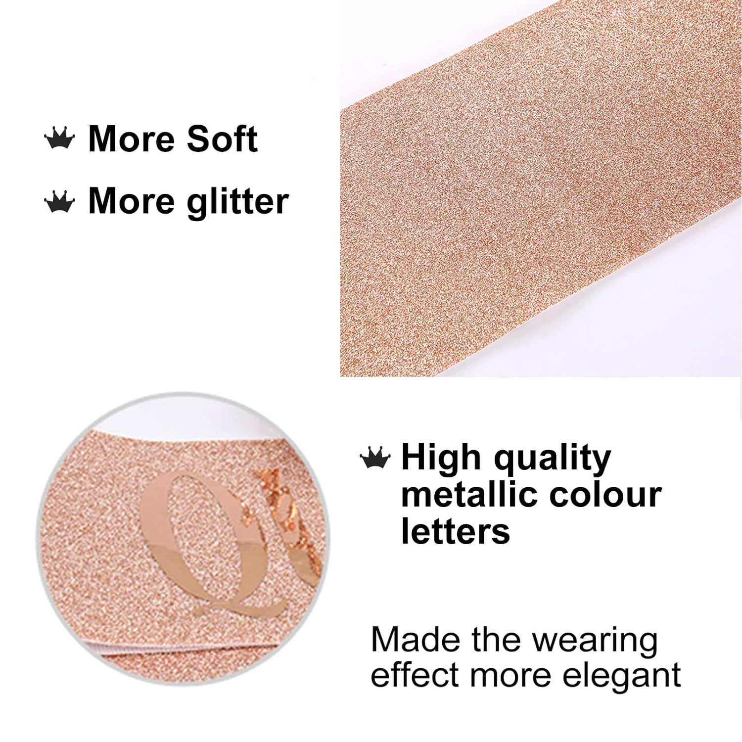 Custom Glitter Party Sash 3