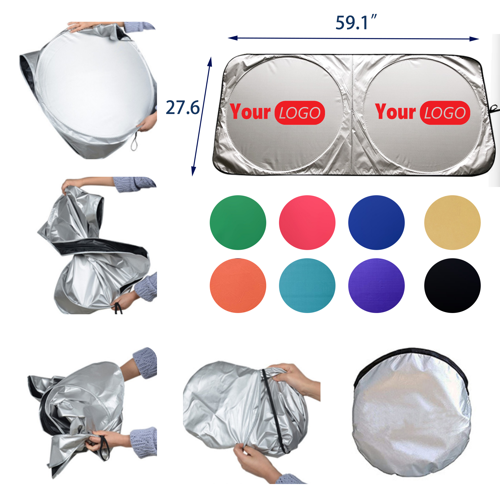 Reflective Foldable Car Sunshade 3
